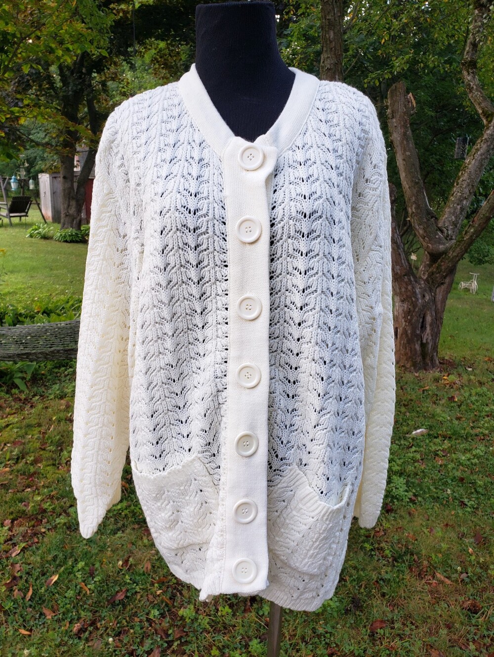 Vintage 1990s Crochet Cardigan